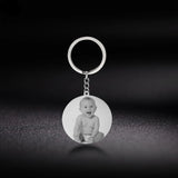 Personalized Photo Keychain Baby Family Picture Pendant Gift Pet Keyring