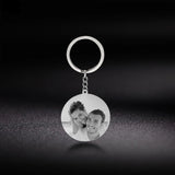 Personalized Photo Keychain Baby Family Picture Pendant Gift Pet Keyring