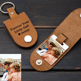 Personalized Photo Keychain Picture Key Chain Daddy Customize Leather Keyring