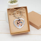 Personalized Photo Keychain, Couples Keyring, Anniversary Gift