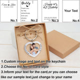 Personalized Photo Keychain, Couples Keyring, Anniversary Gift