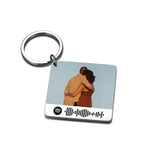 Custom Song Code Photo Keychain for Music Lovers - Personalized Keepsake