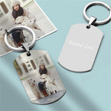 Personalized Photo Keychain Engraved Stainless Steel Picture Key Chain