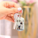 Personalized Photo Keychain Engraved Stainless Steel Picture Key Chain