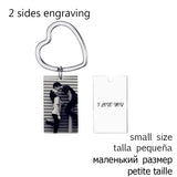 Personalized Geometric Couple Keychain Gift Car Keyring