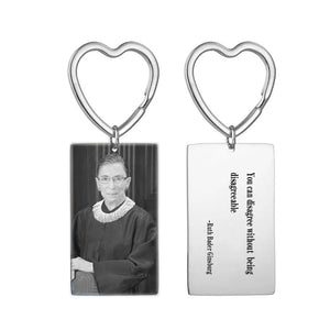 Personalized Geometric Couple Keychain Gift Car Keyring