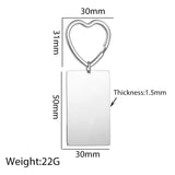 Personalized Geometric Couple Keychain Gift Car Keyring