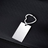 Personalized Geometric Couple Keychain Gift Car Keyring
