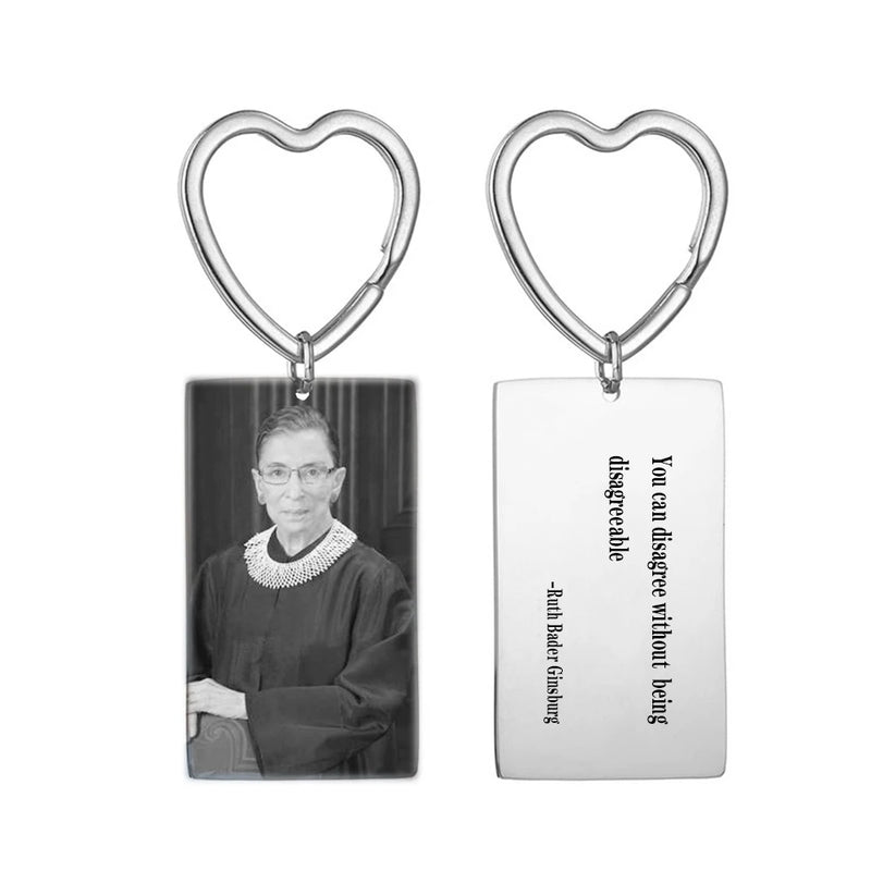 Personalized Geometric Couple Keychain Gift Car Keyring