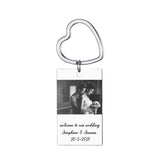 Personalized Geometric Couple Keychain Gift Car Keyring
