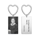 Personalized Geometric Couple Keychain Gift Car Keyring