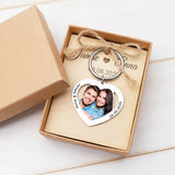 Personalized Heart Keychain Couples Picture Keyring Mom Dad Gift