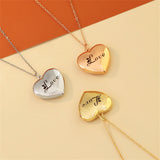 Personalized Locket Necklace Monogram Love Heart Pendant Bridesmaid Gift