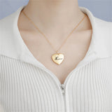 Personalized Locket Necklace Monogram Love Heart Pendant Bridesmaid Gift