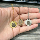 Personalized Pet Necklace Engraved Silver Collar