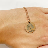 Personalized Pet Necklace Engraved Silver Collar