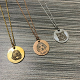 Personalized Pet Necklace Engraved Silver Collar