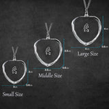 Custom Crystal Heart Photo Necklace Personalized Picture Pendant Jewelry Gift