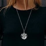 Custom Crystal Heart Photo Necklace Personalized Picture Pendant Jewelry Gift