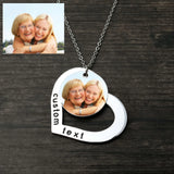 Personalized Heart Photo Necklace for Dog Lover - Pet Memory Gift