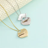 Personalized Photo Necklace Heart Locket Pendant Jewelry Gift