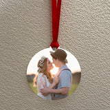 Personalized Family Photo Ornament Just Married Gift