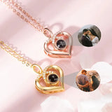 Personalized Photo Projection Necklace Heart Love Memorial Anniversary Gift