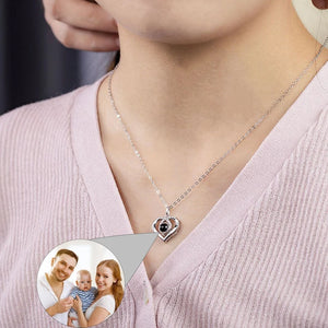 Personalized Photo Projection Necklace Heart Love Gift