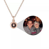 Custom Photo Projection Necklace, Grandma Memorial Necklace