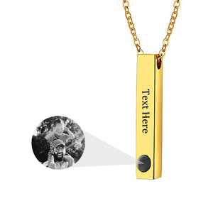 Personalized Photo Projection Stereo Bar Necklace
