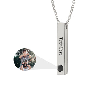 Personalized Photo Projection Stereo Bar Necklace