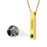 Personalized Photo Projection Stereo Bar Necklace