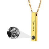 Personalized Photo Projection Stereo Bar Necklace