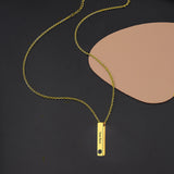 Personalized Photo Projection Stereo Bar Necklace