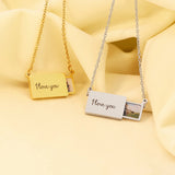 Custom Engraved Photo Necklace Stainless Steel Gift