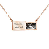 Custom Engraved Photo Necklace Stainless Steel Gift