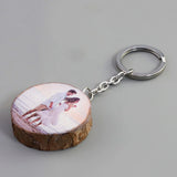 Personalized Photo Wooden Keychain - Customizable Gift