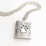 Custom BookShape Pet Photo Necklace Keychain