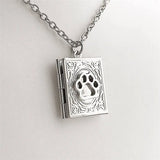Custom BookShape Pet Photo Necklace Keychain