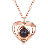 Customized Picture Heart Necklace S925 Sterling Silver Projection