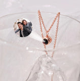 Personalized Silver Bubble Projection Necklace