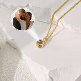 Personalized Silver Bubble Projection Necklace