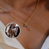 Personalized Silver Bubble Projection Necklace