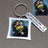 Personalized Picture Keychain, Engraved Photo Key Chain