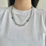 Personalized Pin Neck Chain Cross-border Hip-hop Titanium Steel Necklace