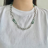 Personalized Pin Neck Chain Cross-border Hip-hop Titanium Steel Necklace
