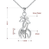 Personalized Giraffe Grandmother Granddaughter Necklace