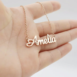 Personalized Private ID Name Necklace Stainless Steel Jewelry