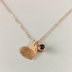 Personalized Thumbprint Pendant Pet Picture Necklace