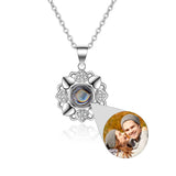 Personalized Sunflower Family Photo Projection Necklace